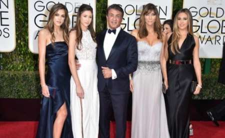 Jackie Stallone's older son, Sylvester Stallon and grandchildren