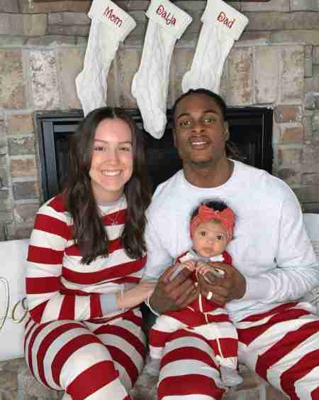 Devanne Villarreal with her husband, Davante Adams and newly born daughter, Daija Leigh Adams