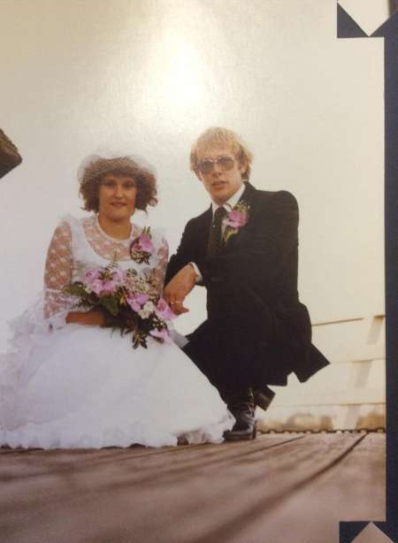 Mike Beet's parents, Minnie Beets and Toney Beets at their wedding ceremony