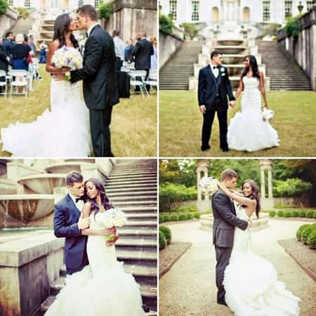Brandi Rhodes and her husband Cody Rhodes at their wedding