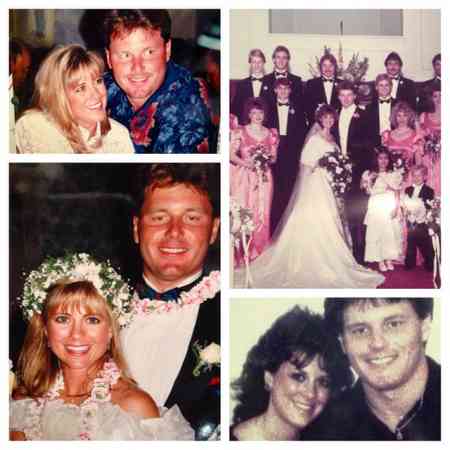 Debra Lynn Godfrey and Roger Clemens at their wedding ceremony