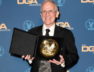 Don Roy King poses in the pressroom with award for best Variety/Talk/News/Sports-Regularly Scheduled Programming for Saturday Night Live, "Adam Driver; Kanye West" during the 71st Annual Directors Guild Of America Awards at The Ray Dolby Ballroom at Hollywood & Highland Center on February 02, 2019 in Hollywood, California