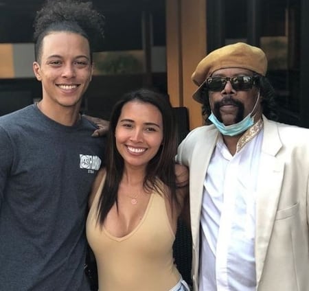 Britt Johnson with her brother RJ Johnson and her Uncle