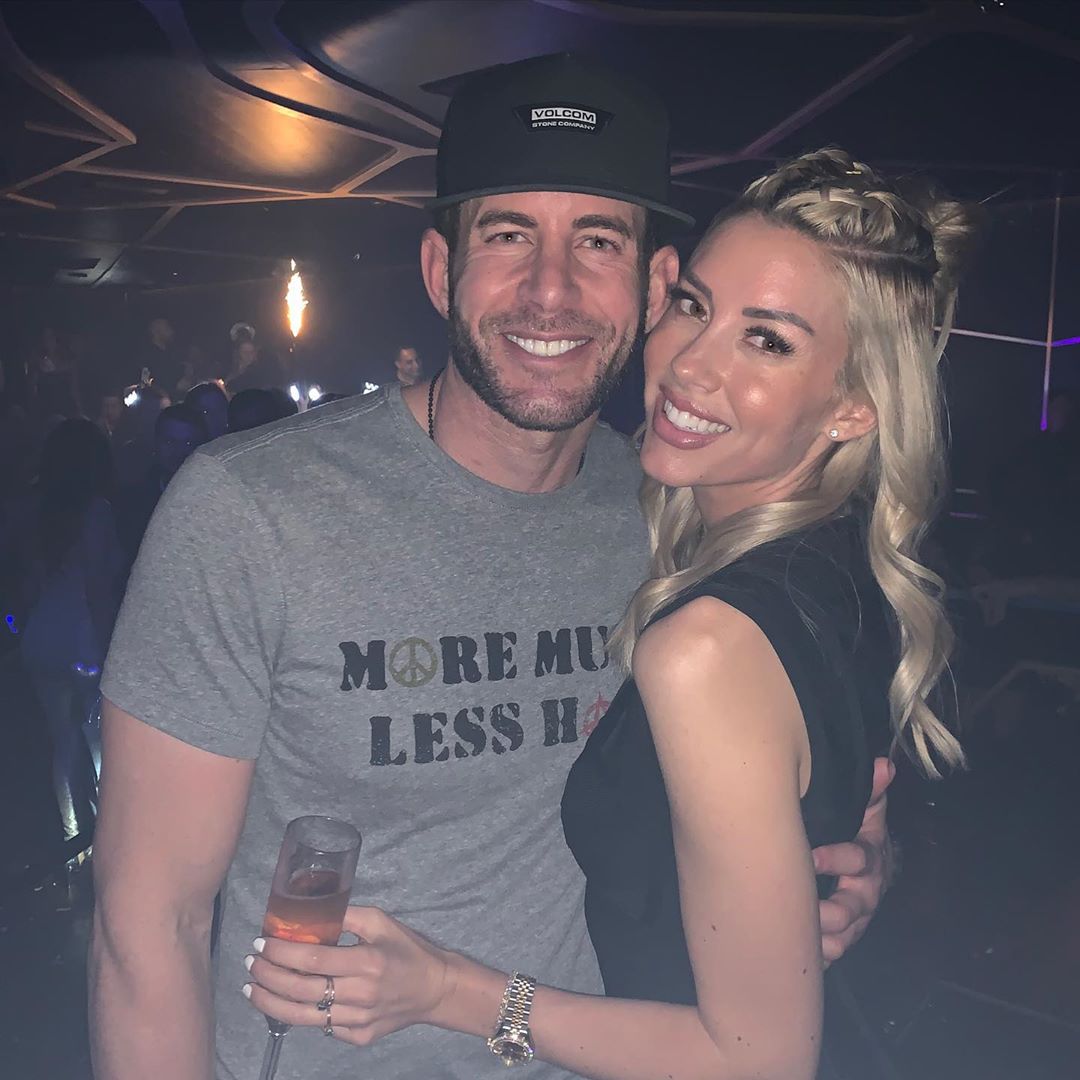 Heather and Tarek enjoying their night and drinks