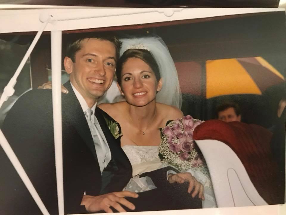 Mariusz Kolakowski with his beautiful wife, Maria LaRosa, on their wedding day.