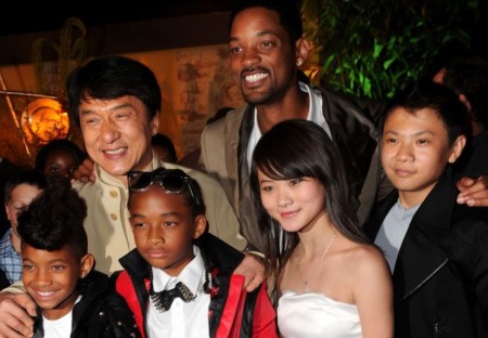Wenwen Han at The Karate Kid premiere.