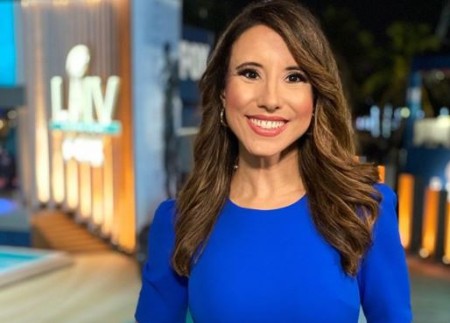 Vivian Gonzalez as a meteorologist.