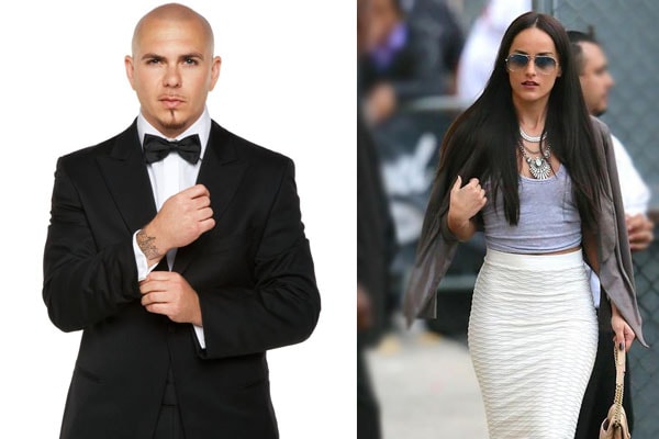 Barbara Alba with her ex-boyfriend Pitbull.