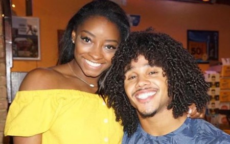 Simone Biles with her ex-boyfriend, Stacey Ervin Jr.