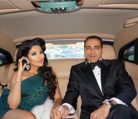 Snap: Manny Khoshbin pictured with his celebrity wife Leyla Milani.