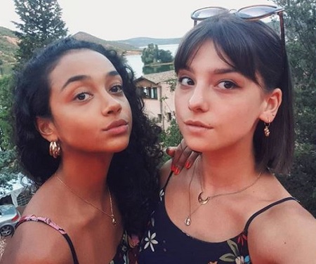 Elsa Roses (right) with 'The Voice: la plus belle voix' runner up Lucie Vagenheim.