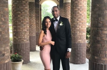 Khris Middleton and his girlfriend, Samantha.