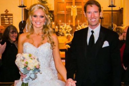 Heidi Watney and her husband, Mike Wickham on their wedding day.