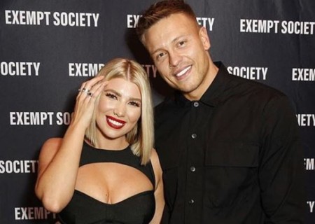 Olivia and Alex at their brand, Exempt Society promotion event.