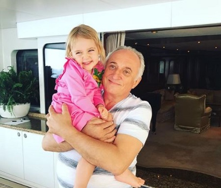 Anna Anisimova Schafer's father Vasily Anisimova and daughter Lila Schafer.