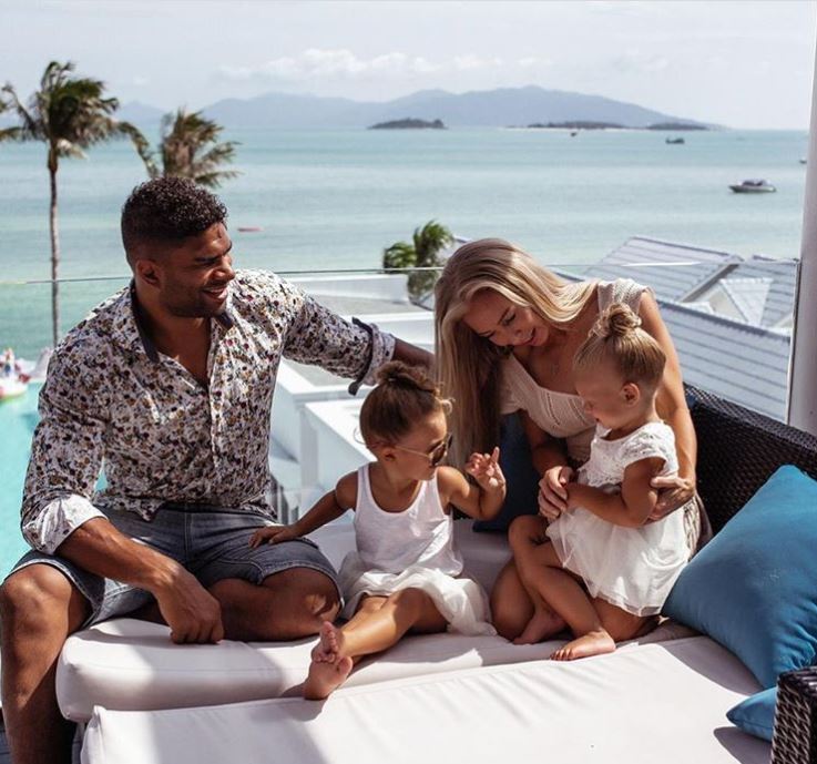 Zelina with her husband Alistair and two daughters Yazz-ley and Sensi-Liss.