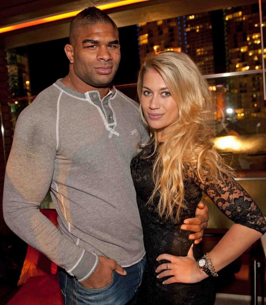 Zelina Bexander with her long-time boyfriend turned husband, Alistair Overeem. 