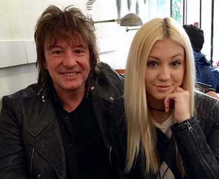Ava Elizabeth Sambora pictured with her father Richie Sambora (Bon Jovi lead guitarist).