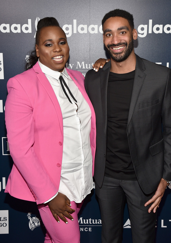 Zeke Thomas with his long time partner, Alex Newell, attending an event show. 