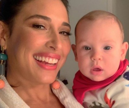 Giselle Itie and her son, Pedro Luna.