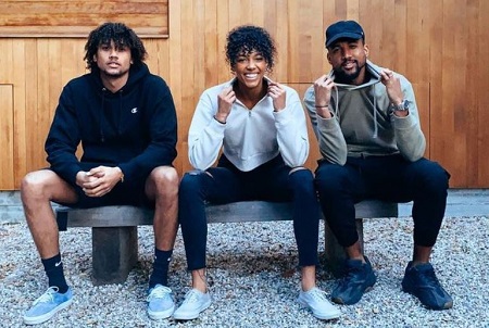 The Canadian/American actress, model, Kylie Banbury with her brothers Logan (left) and Teal Banbury (right).