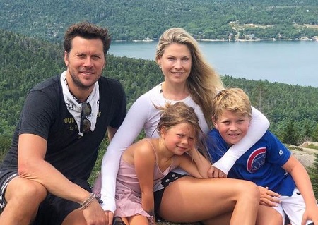 Hayes and Ali with pictured with their son Theodore Hayes and daughter Vivienne Margaret MacArthur.