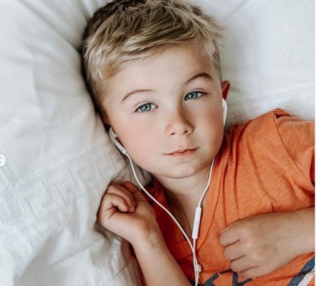 Dustin Johnson and Paulina Gretzky's first-born son Tatum Jones Johnson.