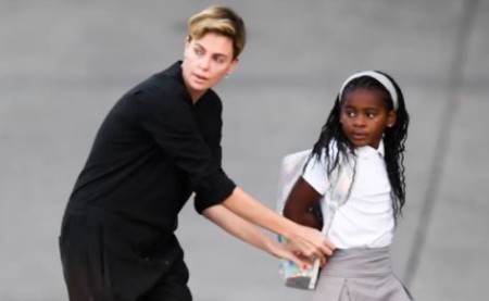 Charlize is very protective of her daughters.