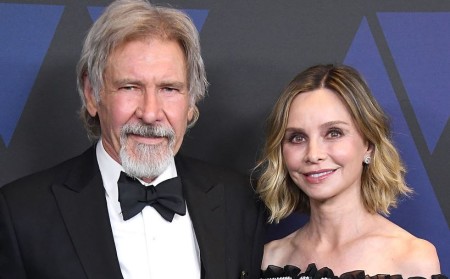 Harrison and his third wife, Calista Flockhart.