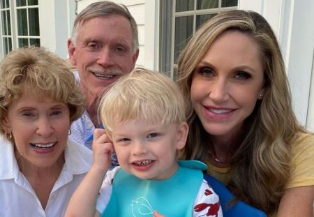 Robert and his wife, Linda with their daughter and their grandkid.