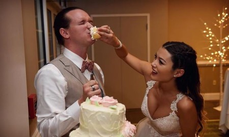 Keilah Kang and her husband, Ben Killian on their wedding day.