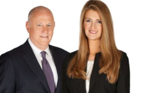 The businessman Jeffery Craig Sprecher with his wife Kelly Loeffler, politician, businesswoman.