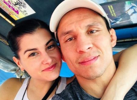 Megan Olivi with her husband, Joseph Benavidez.