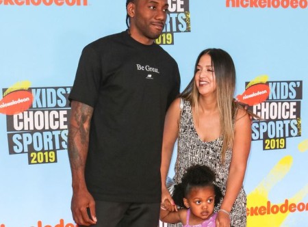 Kawhi with his longtime partner, Kishele and their daughter, Kaliyah.