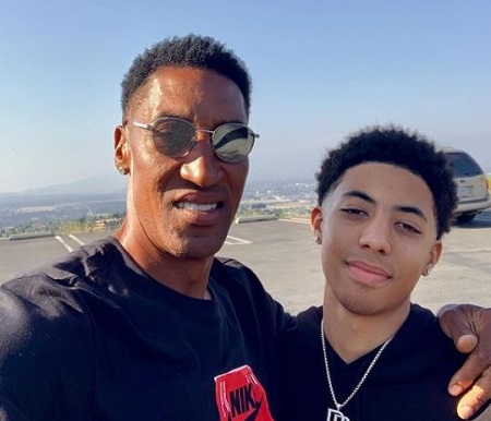 Preston Pippen is the third born son of the popular sports personality Scottie Pippen (left).