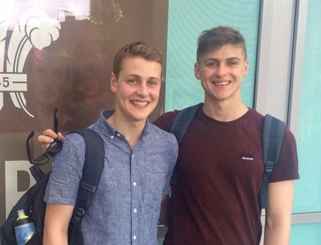 Peter Sawkins (left) with his elder brother Andrew Sawkins (right).