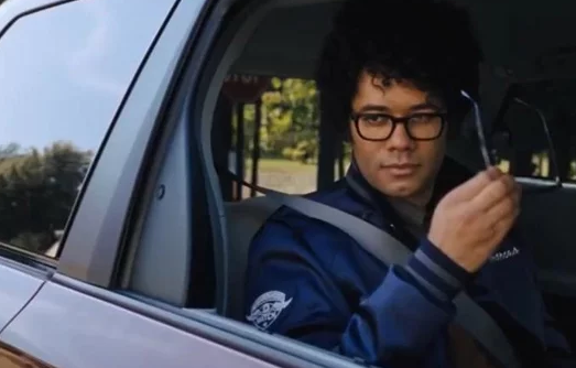 Richard Ayoade In His Luxury Ride