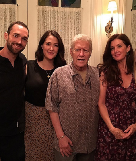 Emily Trebek with her brother and parents