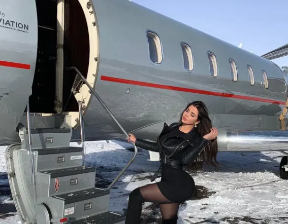 Anastasia Kvitko during a photoshoot for a magazine