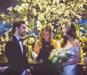 Emily Cannon And Her Husband Max Schneider At Their Wedding