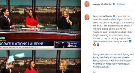 Lauryn and her spouse, Eric are expecting a baby boy