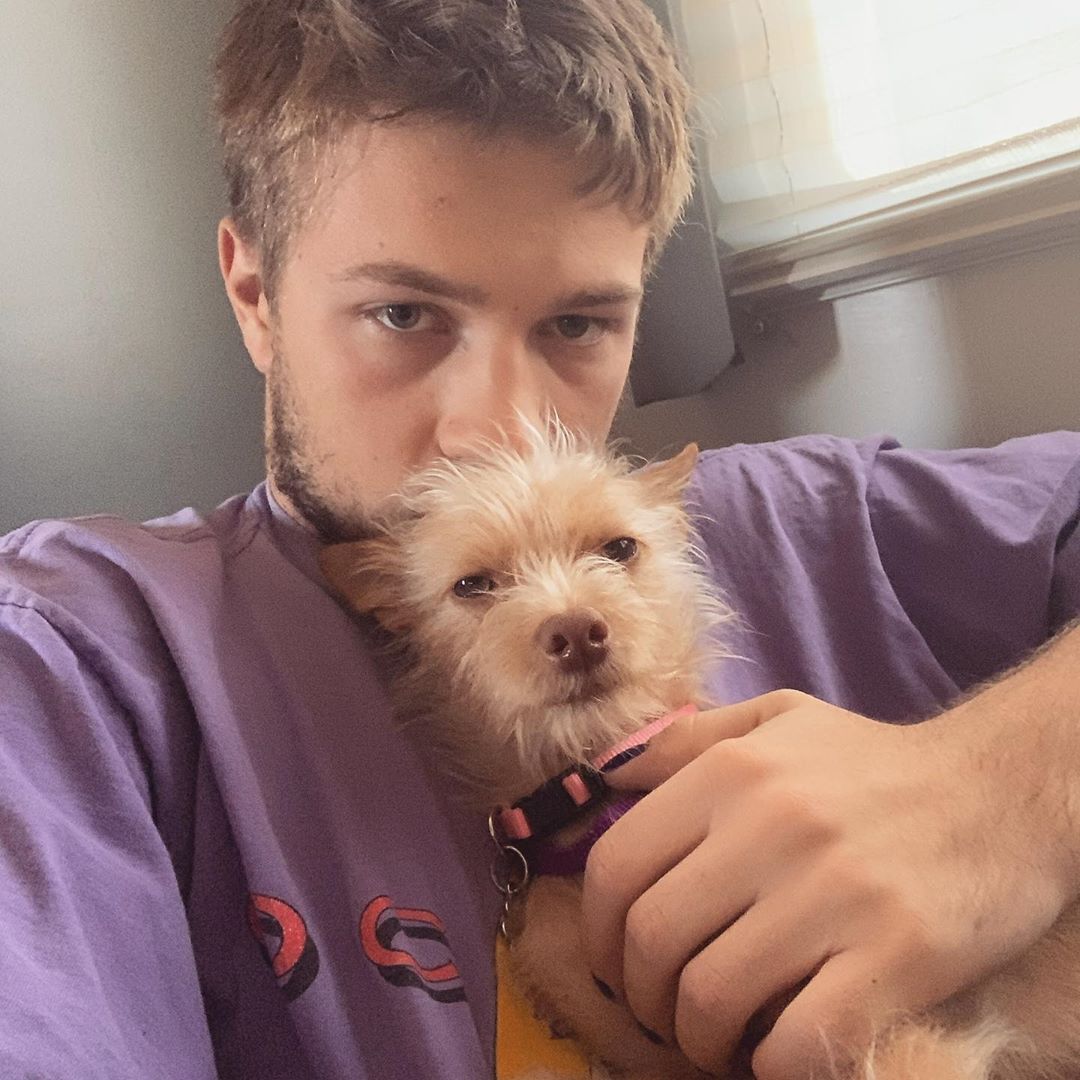 Connor and his pet dog
