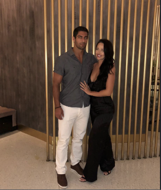 Alexandra King at the restunrat with Jimmy Garoppolo
