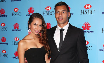 Ben Volavola and His former Girlfriend Jacqueline Wieser.