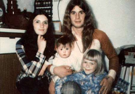 Ozzy Osbourne and his ex-wife, Thelma Riley and their two children. Want to know more about Ozzy's current married life?