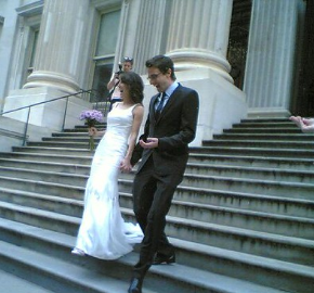 Jonah Peretti AndHis Wife Andrea Harner At Their Wedding Day