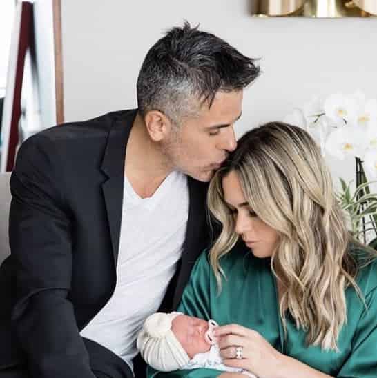 Teddi Mellencamp with her spouse, Edwin and daughter