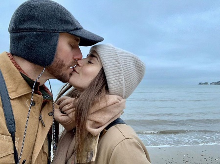 Lily Colins posted a kisiing picture with her boyfriend, Charlie McDowells in new year, 2020