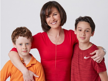 Zachary Raphael Cohn with his brother, Samuel Wyatt Cohn, and mother, Elizabeth Vargas