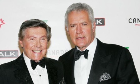 Jonny Gilbert and Alex Trebek